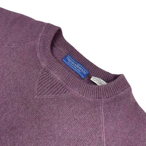 Gieves & Hawkes Men's 100% Cashmere Crewneck Pullover Sweater Purple • Large - Picture 1 of 7