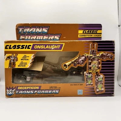 Transformers Onslaught G1 Combaticon 1990 Classics (complete, back in box) - Image 1 of 4