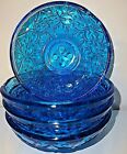 LOT OF 4 Glass Bowl 1930 Vintage BLUE Japan Decorative depression glass RARE