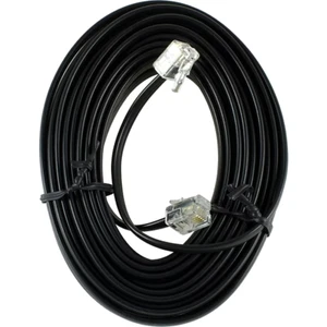Telephone Line Cord, 10ft - Black (RJ-11) - Picture 1 of 4
