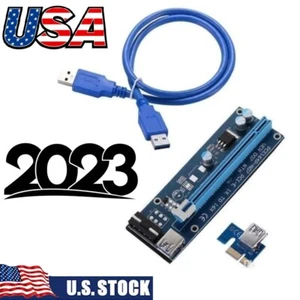 Lot OF 1-25 PCI-E Riser Card PCIe 1x to 16x GPU Data Cable for Bitcoin Mining US - Picture 1 of 14