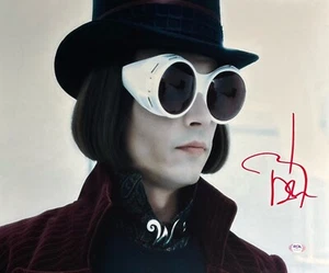 Foto firmada por Johnny Depp 16x20 Willy Wonka PSA AH59276 - Imagen 1 de 2