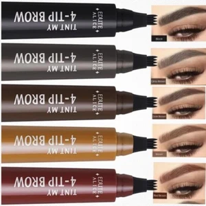 Microblading 3D Eyebrow liquid Ink Pen Waterproof 4-Fork Tattoo Pencil Eye Brow - Picture 1 of 25