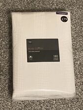 M & S Collection Super King Size Pure Cotton Striped Waffle Bedding Set RRP £79