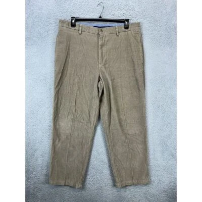 Club Room Pants Men 38X29 Tan Corduroy Straight Leg Ankle Flat Front Pocket NEW - Image 1 of 4