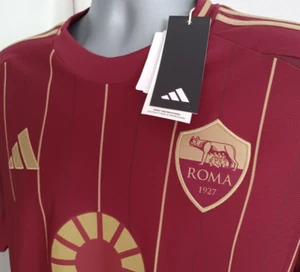 Adidas AS Roma 24/25 Home Soccer Jersey Men's XL Slim Fit Burgandy NEW - Picture 1 of 21