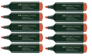 10 x Faber-Castell Textliner 48 Refill Textmarker 1 - 5 mm Marker, orange - Bild 1 von 1