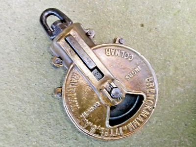 ANCIENNE GRANDE POULIE BRONZE FONTE 6,5KGS - BRENCKMANN ITTEL -OUTIL DE LEVAGE- - Photo 1/4