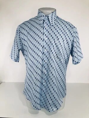 KMART / CHESS MASTER Bobby FISCHER 1960/70s Lg DISCO COLLAR Knight Piece Shirt - Image 1 of 4