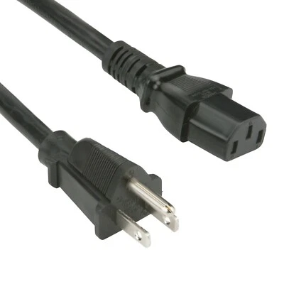 120V Power Cord NEMA 5-15P Male to IEC 60320 C13 Female 6ft CBL-PWCD-0160-IS - Image 1 of 4