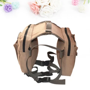 Outdoor Dog Backpack for Large Dogs Adjustable Saddlebag for Hiking Camping - Picture 1 of 11
