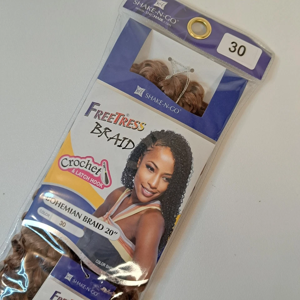 Freetress Synthetic Hair Brown Bohemian Braid 20" Color 30 Shake-N-Go