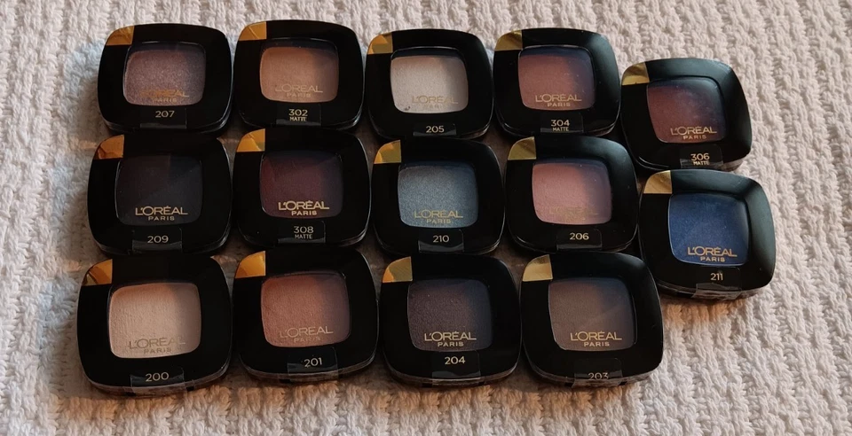 L'Oreal Eyeshadow Lot 203 204 206 207 308 306 209 210 211 304 302 205 200 201 - Image 1 of 4