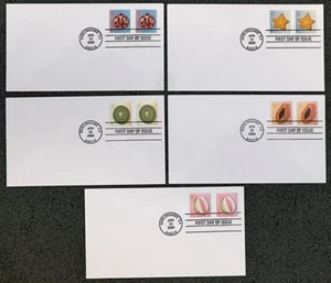 Tropical Fruits - US Scott 4253-4257 - Set of 5 First Day Issue FDC - Picture 1 of 6