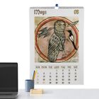 Mittelalterlicher HSslicher Eulen-Wandkalender 2024 Dargon Neujahrskalende3805
