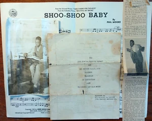 Pinkney Roberts Original WW2 Photo, 37th Special Services Program & sheet Music - Picture 1 of 6