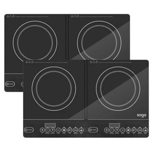 2x Cooktop Portable Induction LED Electric Double Hot Plate Burners Cooktop S... - Picture 1 of 9
