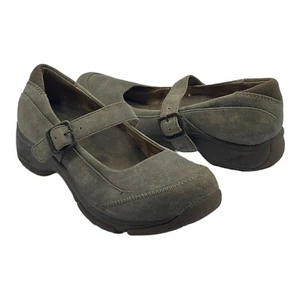 DANSKO Womens 6.5 37 Leather Maryjane Clogs Mules Comfort GRAY WORN ONCE - Picture 1 of 12
