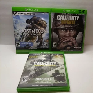 Tom Clancy's Ghost Recon: Breakpoint & COD WWII & INFINITE WARFARE Xbox One 3! - Picture 1 of 10