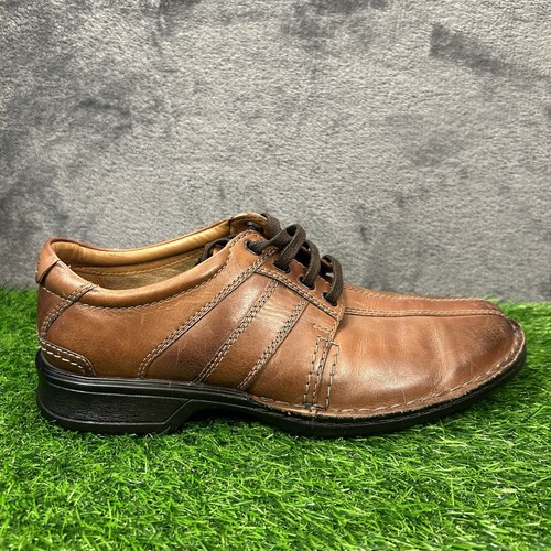 Scarpe eleganti Clarks Oxford uomo 9 5 M pelle marrone casual stringate comode da lavoro