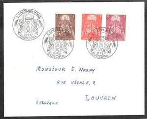 Luxembourg 1957 PAX Ersttagsbrief FDC 572-574 - Bild 1 von 1