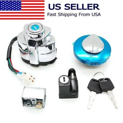 Ignition Switch Fuel Gas Cap Lock Set for Honda VTX1300 ALL models ALL YEAR US - Image 1 of 4