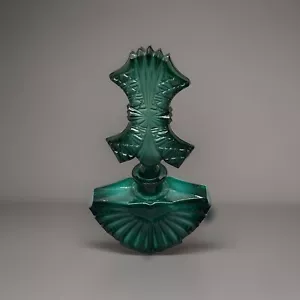 Ingrid Schlevogt Checoslovaquia Art Deco botella de perfume de malaquita con tapón - Imagen 1 de 5