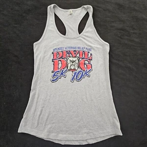 Wounded Veterans Relief Fund Devil Dog 5K Gray Cotton Blend Tank Top Women's M - Picture 1 of 9