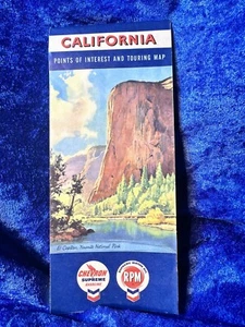 Stazione di servizio Chevron Mappa California USA anni 50 - Foto 1 di 6