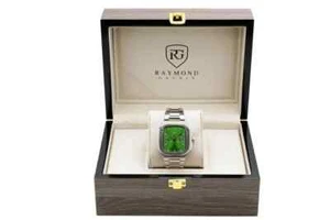 RELOJ PULSERA HOMBRE NUEVO RAYMOND GAUDIN CRONÓGRAFO CON ESFERA VERDE/SUB CAJA DE REGALO - Imagen 1 de 5