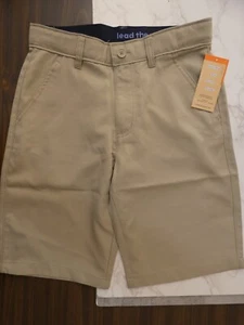 French Toast Boys Youth 14 NWT Khaki Shorts Polyester Pockets Uniform Bottoms - Picture 1 of 7