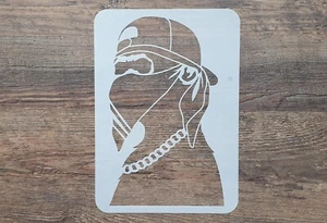 Stencil scimmia bagno scimmia mascherato scimpanzé ST-1010654 adesivo da parete vintage - Foto 1 di 5