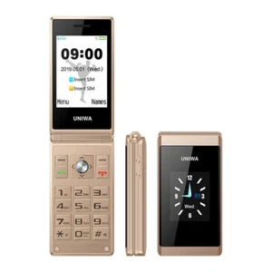 X28 Old Man Flip Mobile Phone Unlocked Dual Sim GSM Senior Big Push-Button Phone - Picture 1 of 14