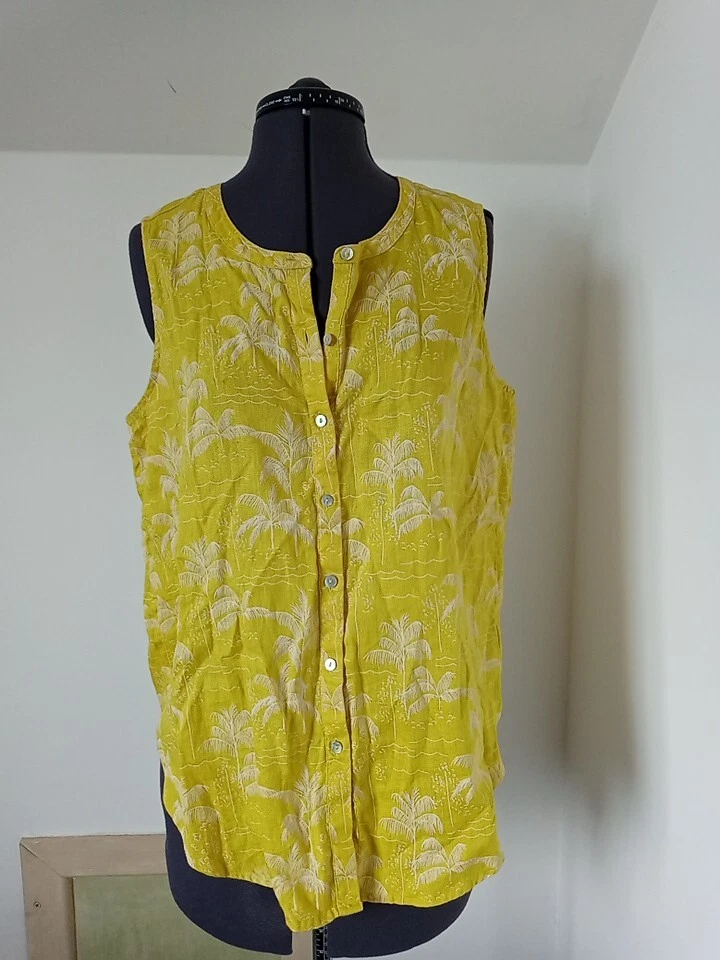 Ladies Linen Sleeveless Shirt New With tags. Size 14 - Image 1 of 4