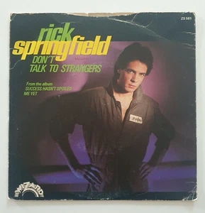 Rick Springfield- Don't Talk To Strangers/Tonight 7" Vinyl Record - Picture 1 of 3