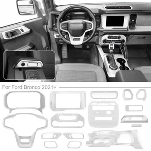 Accesorios de tapicería de decoración interior 15 piezas para Ford Bronco 2021-2023 blanco - Imagen 1 de 13