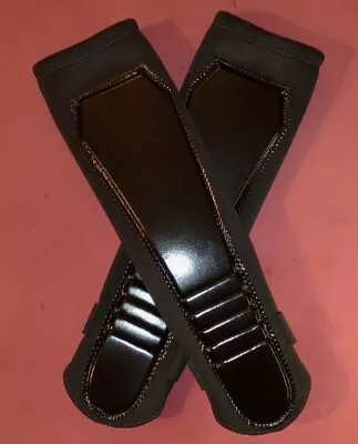 KICKPADS Lucha Libre Profesional Negro Brillante Plisado Frontal - Engranaje - RODILLERAS NUEVAS Foto 1 de 4