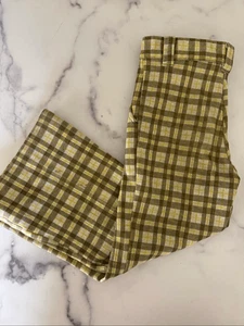 Sears Winnie the Pooh Kids unisex size 4-5T 70s vintage pants plaid bell bottom - Picture 1 of 8