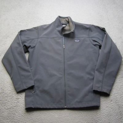 Patagonia Jacket Mens Large Gray Windproof Leeway Softshell Fleece Lined Outdoor - Image 1 of 4
