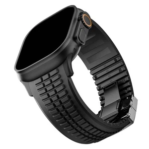 Luxury Rubber Band for Apple Watch 49mm Iwatch Ultra3 SE 11 10 9 8 7 Sport Strap - Picture 1 of 24
