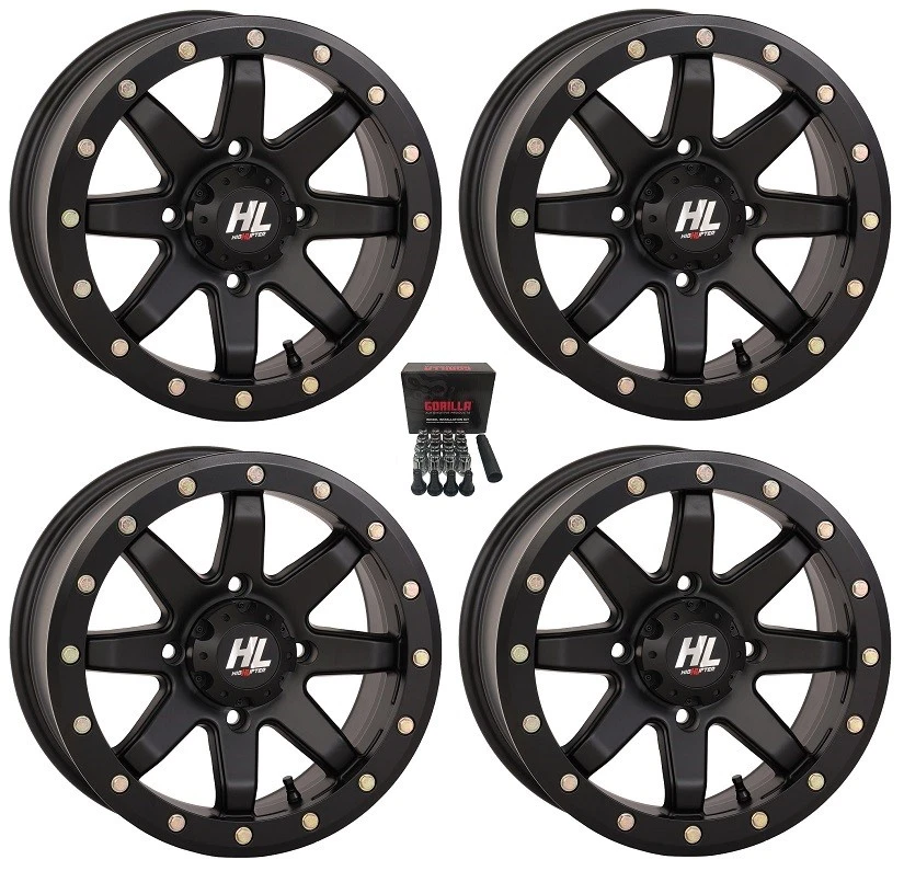High Lifter HL9 Beadlock 15" Wheels Black Honda Pioneer 1000 / Talon - Image 1 of 3