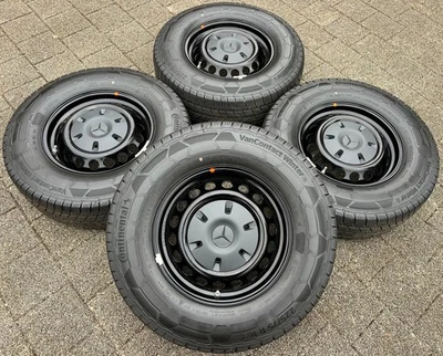 4 WINTERRÄDER MERCEDES SPRINTER W907 225/75R16C 121/120R CONTINENTAL 2024 RDKS - Bild 1 von 4