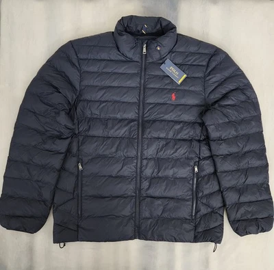 Polo Ralph Lauren Performance Puffer Navy Jacket Men's Size Large New  - Image 1 of 4