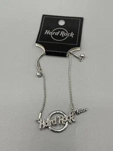 Hard Rock Cafe Nice France Logo Pendant Necklace Silver Color Casino Hotel - Picture 1 of 9