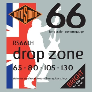 Rotosound Bass Saiten RS66LH, 4er 65-130 Drop Zone 66, Stainless Steel - Bild 1 von 1
