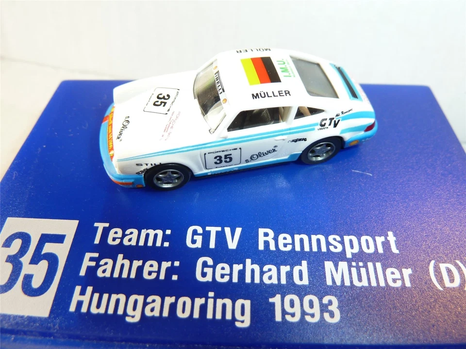 Porsche 911 1:87 Hungaroring 1993 G. Müller GTV Racing Euromodell 0241 HO NUOVO - Immagine 1 di 4