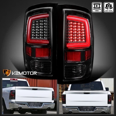 Jet Black Fits 2009-2018 Dodge Ram 1500 10-18 Ram 2500 3500 LED DRL Tail Lights Foto 1 de 4