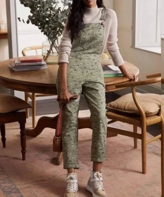 Mono de novia Boden para mujer talla 12 delicado floral denim verde Foto 1 de 4