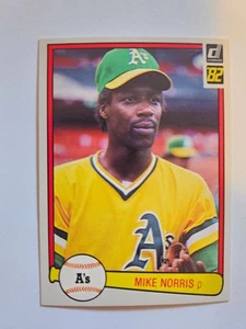 Donruss Mike Norris 1982 #197 casi nuevo - Imagen 1 de 1