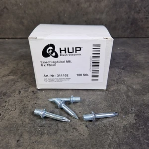 100 Stk Fixpin Stahlnagel mit Gewinde M 6 x  8x25 mm Einschlaglänge HUP® - Bild 1 von 2
